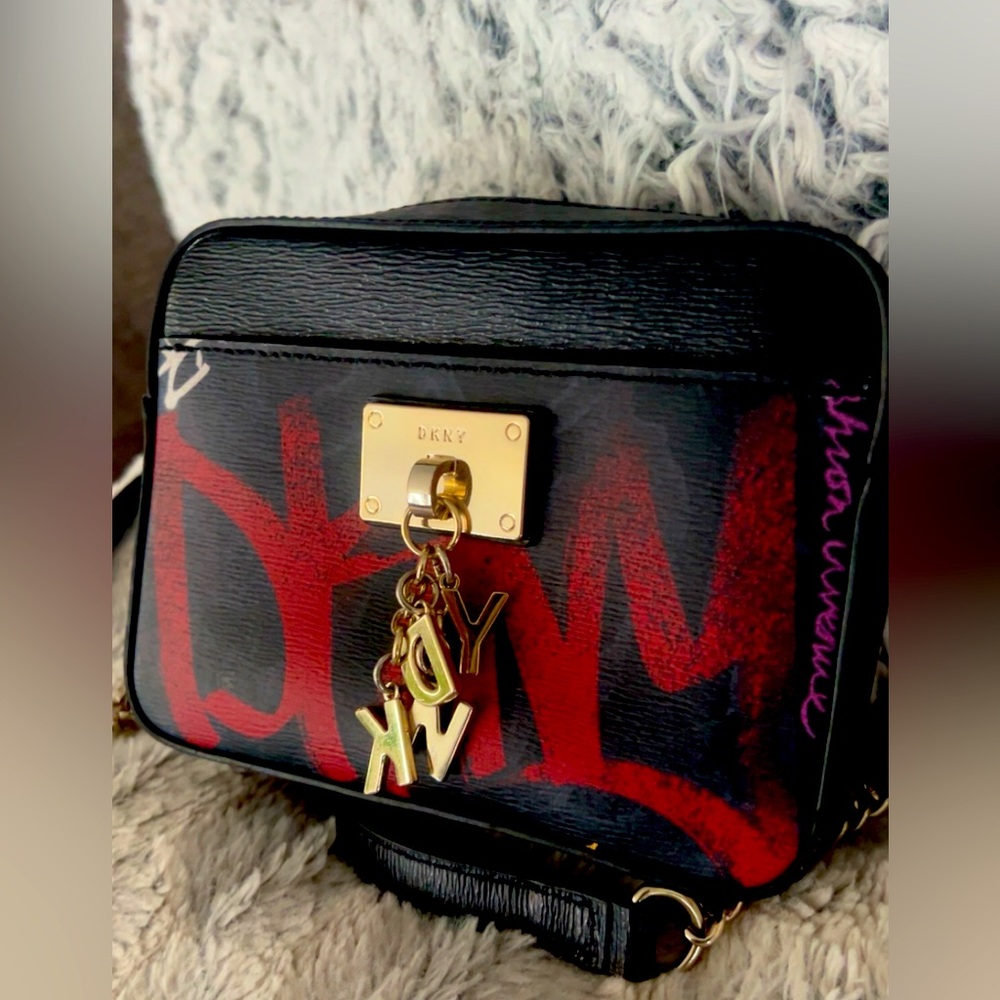 Elissa Graffiti Logo Leather Crossbody